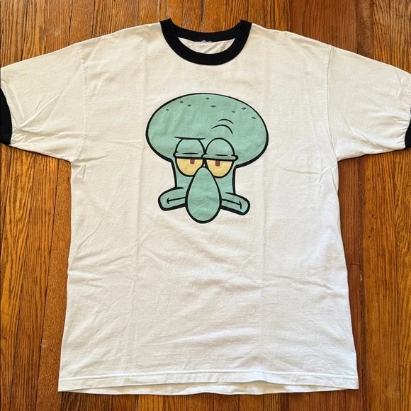 2002 Squidward Vintage Ringer T-Shirt - Picture 1 of 11